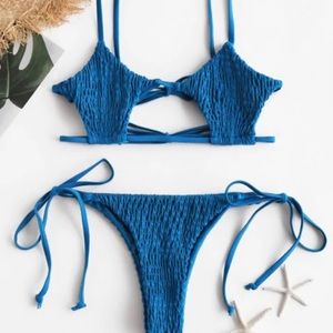 Very cheeky smocked Zaful string bikini